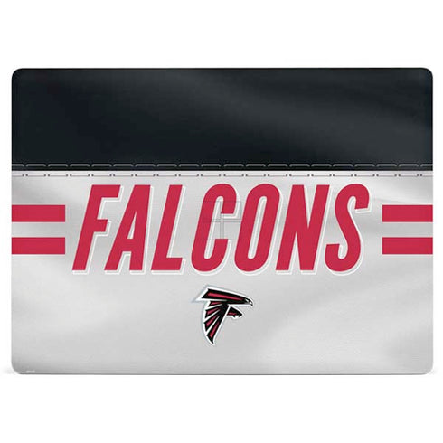 NFL Atlanta Falcons White Striped Surface Laptop 2 Skin